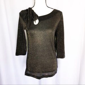Final price Anthropologie Deletta shimmer top.